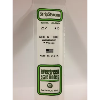 Evergreen Polystyrene Cylindrical Rod, 7 Pieces (217)