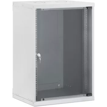 Intellinet 19 inch Wall-Mount Network Cabinet, Basic Line, 15U, 400 mm Depth, Grey RAL 9005 (716727)