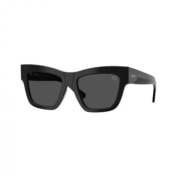 Burberry BE4449F300187 Women's Cat-Eye Sunglasses, Black Frame, Grey Lenses, 53/19/140 mm