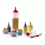 IBILI Cupcake Decorating Set 12-Piece with Stainless Steel Nozzles and Disposable Piping Bags