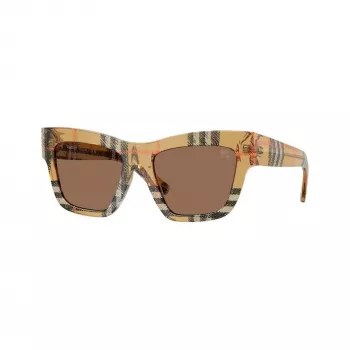 Burberry BE4449-414673 Women's Square Acetate Sunglasses, Havana/Tortoise Frame, Brown Lens, 53/19/140 mm