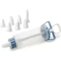 IBILI 104629 Pastry Decorating Syringe Set, 18 cm, 6 Stainless Steel Nozzles, White