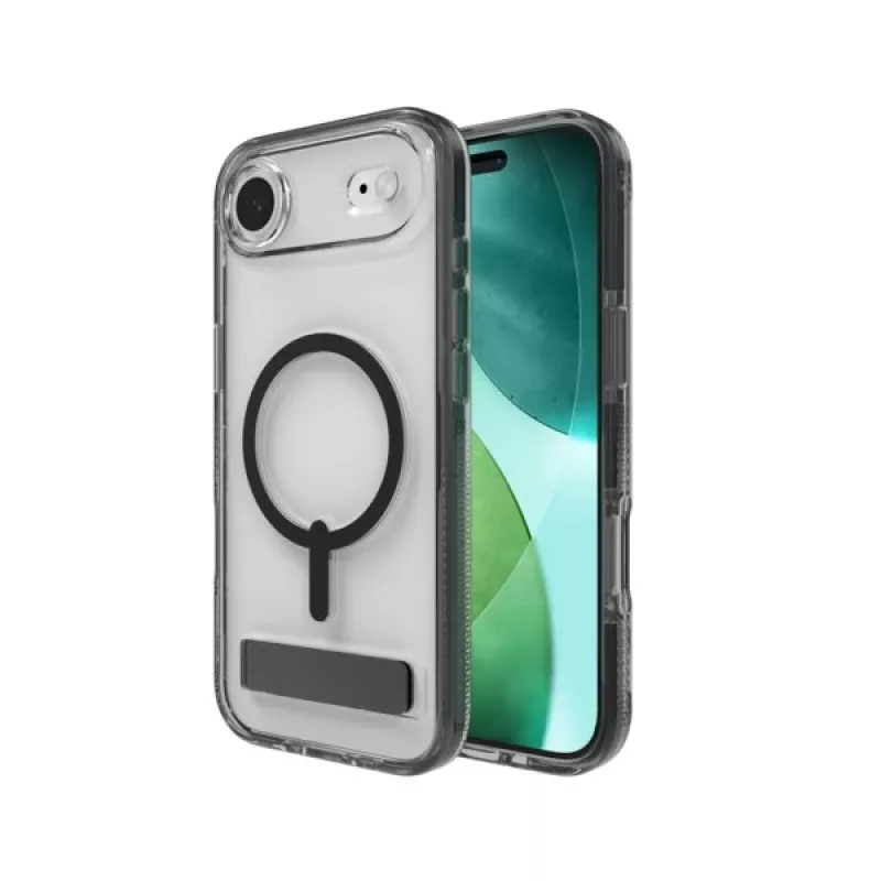 ZAGG Santa Cruz Snap KS Case with Kickstand for iPhone Air MagSafe Compatible (Jet Black)