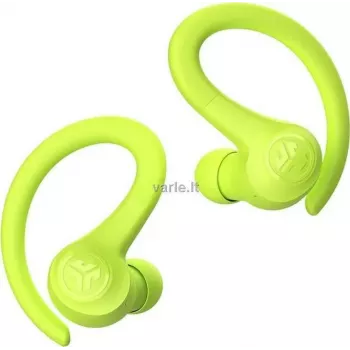 JLab GO Air Sport True Wireless Earbuds with Ear Hooks, Bluetooth 5.1, IP55 Sweat Resistant, 32-Hour Battery, Yellow IEUEBGAIRSPRTRYEL124
