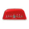AIWA CRU-19RD Red Radio Alarm Clock with FM/AM Tuner, Dual Alarm, Snooze, Sleep Timer, LED Display, Battery Backup