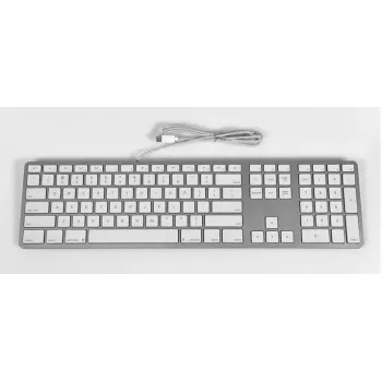 Matias Wired USB-C Keyboard for Mac - Silver - U.S. Version (FK316CS)
