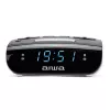 AIWA CR-15 Digital FM Clock Radio with Dual Alarm, LED Display, Sleep Timer - Black