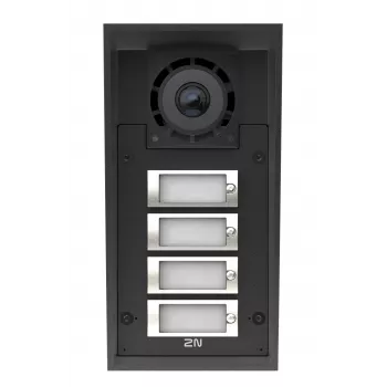 2N IP Force 2.0 IP Video Intercom System with 4 Call Buttons, IP69K, HD Camera 9151304C