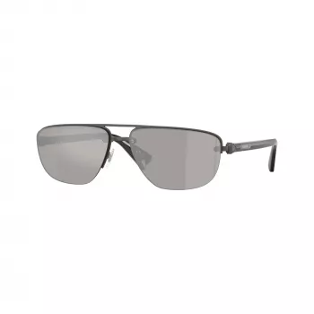 Burberry BE3164-13166G Men's Pilot Sunglasses, Black Frame, Grey Gradient Lenses, 62mm