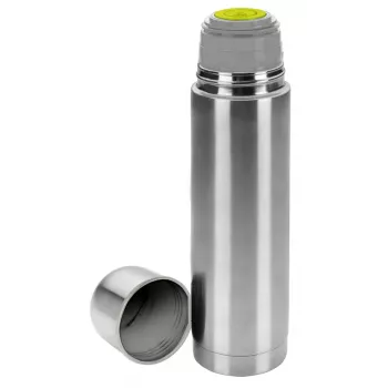 IBILI Stainless Steel Vacuum Insulated Thermos Flask, 1000 ml, Brushed Silver