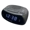 AIWA CR-09J FM Clock Radio with Dual Alarm, LED Display, Black