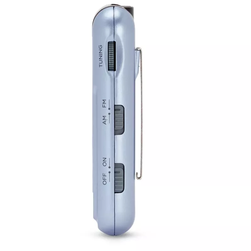 AIWA R-22SL Portable AM/FM Pocket Radio with Headphones, Grey