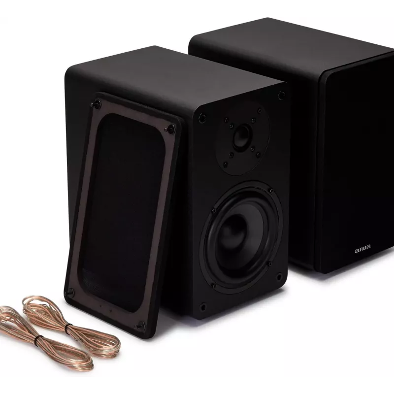 AIWA Hi-Fi 2.0 Active Bookshelf Speakers 2x70W RMS, Black