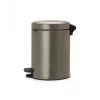 Brabantia NewIcon 5 Litre Pedal Bin, Platinum