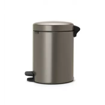 Brabantia NewIcon 5 Litre Pedal Bin, Platinum