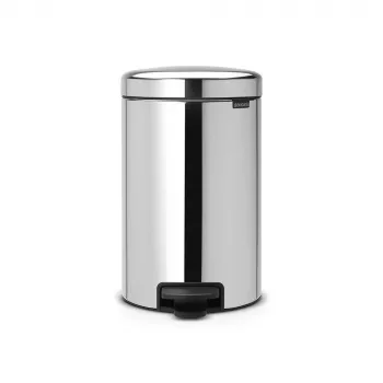 Brabantia NewIcon 12L Pedal Bin, Brilliant Steel
