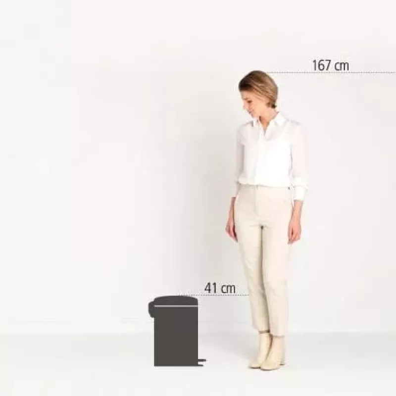 Brabantia NewIcon 12L Pedal Bin, Brilliant Steel