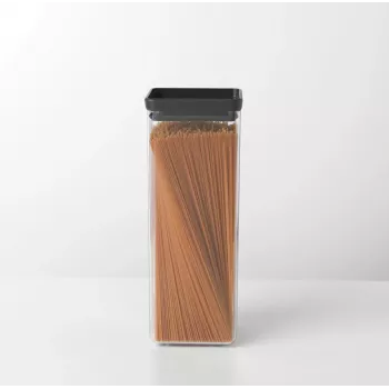 Brabantia Square Food Storage Canister 2.5L Dark Grey