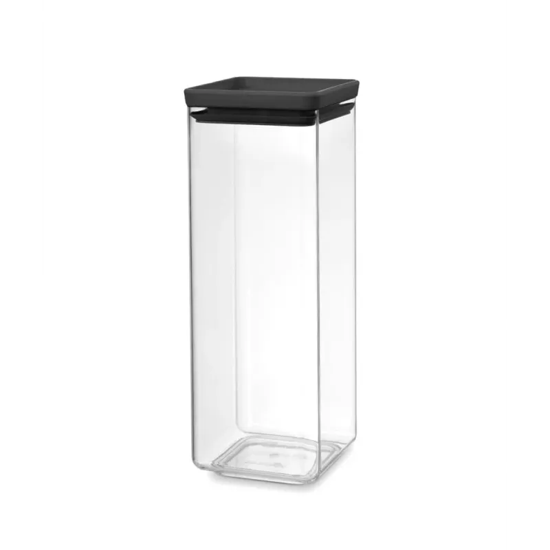 Brabantia Square Food Storage Canister 2.5L Dark Grey