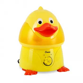 Crane Ultrasonic Cool Mist Humidifier for Kids - Duck Shape, 1 Gallon Tank, Quiet, Filter-Free, BPA-Free, 24h Runtime