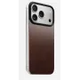 NOMAD Magnetic Leather Back for iPhone 17 Pro MagSafe Compatible Horween Leather Rustic Brown