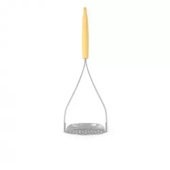Brabantia Potato Masher and Serving Spoon, Vanilla Yellow