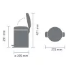 Brabantia NewIcon 5L Pedal Bin Brilliant Steel
