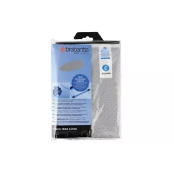 Brabantia Ironing Board Cover, 124x45 cm, Metallised Cotton, 2mm Foam, Metallic Grey