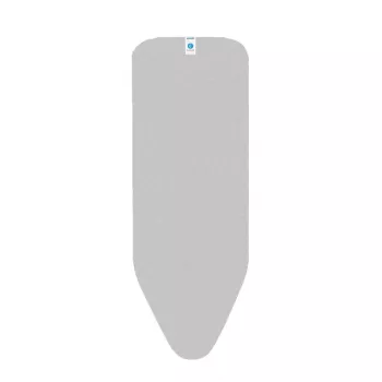 Brabantia Ironing Board Cover, 124x45 cm, Metallised Cotton, 2mm Foam, Metallic Grey