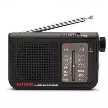 AIWA RS-55/BK Portable Analog AM/FM Pocket Radio, Black