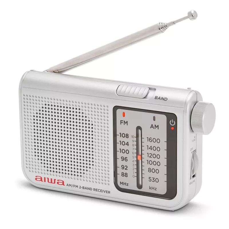 AIWA RS-55/SL Portable Analog AM/FM Pocket Radio, Gray