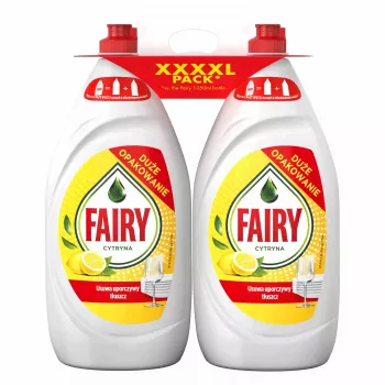 FAIRY Lemon Dishwashing Liquid Twin Pack, 2 x 1350 ml