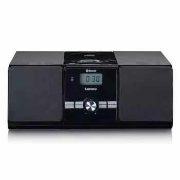 Lenco MC-030BK Micro Music System with Bluetooth, CD, FM Radio, USB, AUX, Black