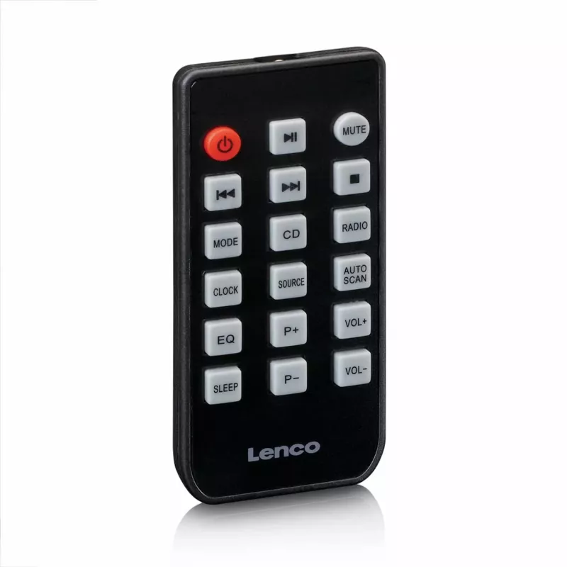 Lenco MC-030BK Micro Music System with Bluetooth, CD, FM Radio, USB, AUX, Black