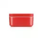 LEKUE Ice Box with Lid, Red - 2.5L Ice Cube Tray & Storage Container, Makes 132 Small Ice Cubes, Platinum Silicone & PP, BPA Free, Dishwasher Safe