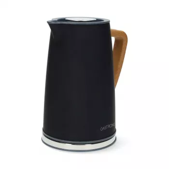 Gastronoma 18130006 Electric Kettle, 1.7 L, 2200 W, Stainless Steel, Black, Cordless, 360° Base