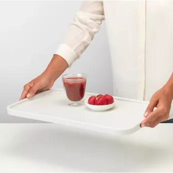 Brabantia ReNew Cutting Board / Serving Tray, Large, Light Grey