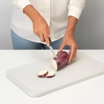 Brabantia ReNew Cutting Board / Serving Tray, Large, Light Grey