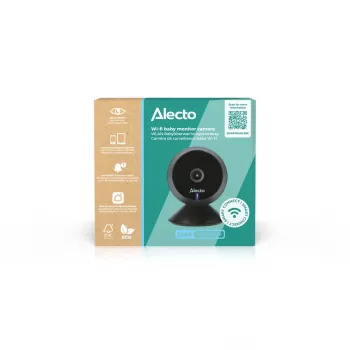 Alecto SMARTBABY5BK Digital Video Baby Monitor, 2.4 GHz FHSS, 2.4 inch Colour LCD, Night Vision, Two-Way Talk, Temperature Sensor, Lullabies, VOX, Black