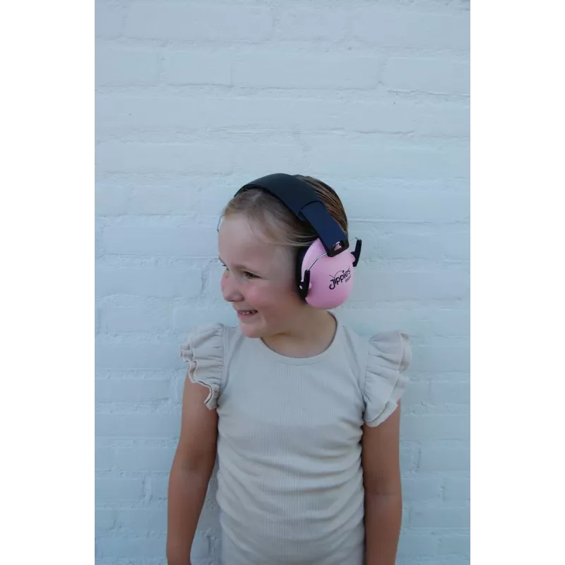 Jippie's Noise Reduction Ear Defenders for Children, Light Pink