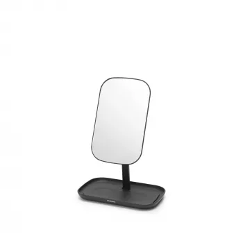 Brabantia ReNew Wall-Mounted Mirror with Shelf, Dark Grey
