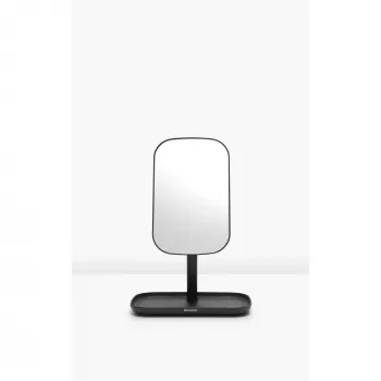 Brabantia ReNew Wall-Mounted Mirror with Shelf, Dark Grey