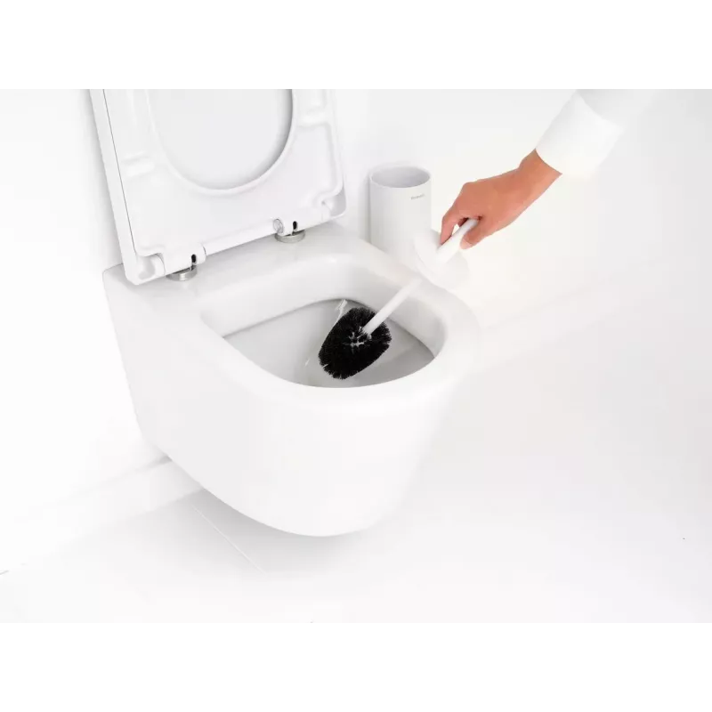 Brabantia ReNew Toilet Brush with Holder, Mineral White