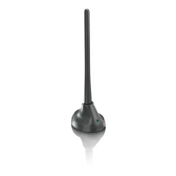 PHILIPS SDV5100/12 Indoor TV Antenna with 18 dB Amplification, UHF/VHF/FM, Black