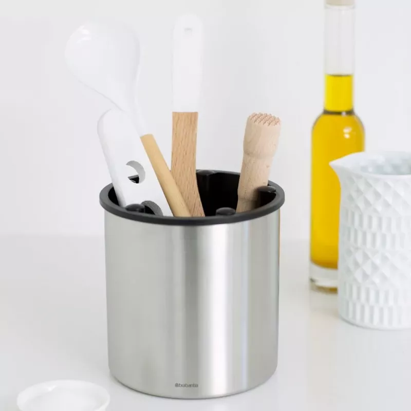 Brabantia Profile Line Kitchen Utensil Holder, Matt Steel
