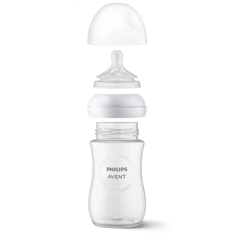 Philips Avent Natural Response Giraffe Baby Bottle 260 ml, Medium Flow Nipple, 1m+
