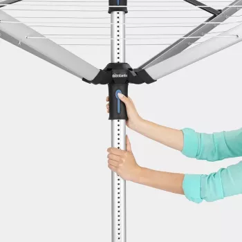 Brabantia Rotary Dryer Lift-O-Matic 50 m, Metallic Grey