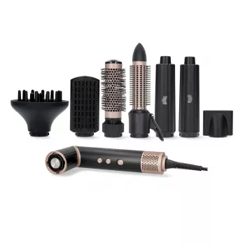 Melissa 7-in-1 Multi-Functional Hair Styler, Ceramic Coated, 180°C, Black/Silver