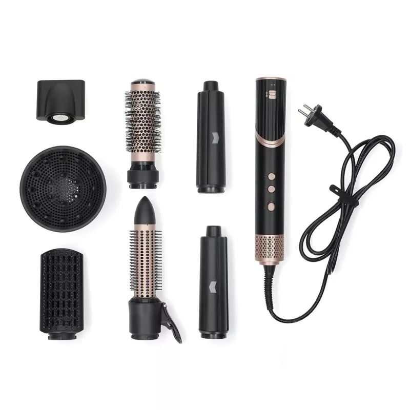 Melissa 7-in-1 Multi-Functional Hair Styler, Ceramic Coated, 180°C, Black/Silver