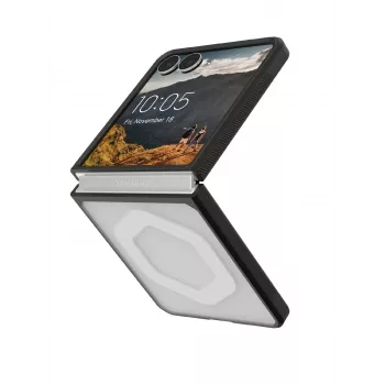 UAG Urban Armor Gear Mouve Case with Magnet Module for Samsung Galaxy Z Flip5 - Ice (Transparent/Black) 214561114343